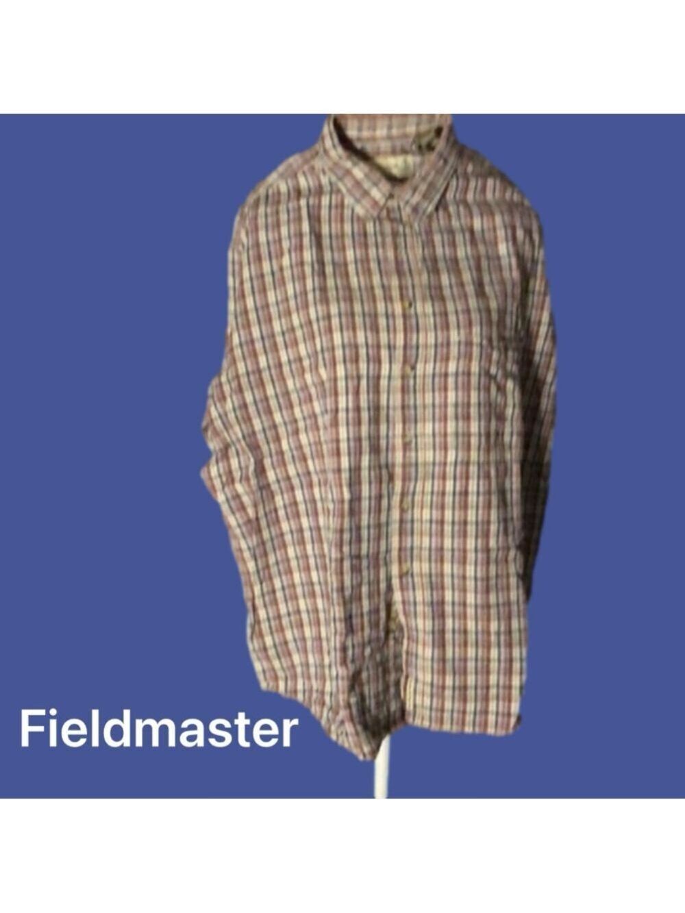 Fieldmaster Plaid Linen short sleeved men’s XL